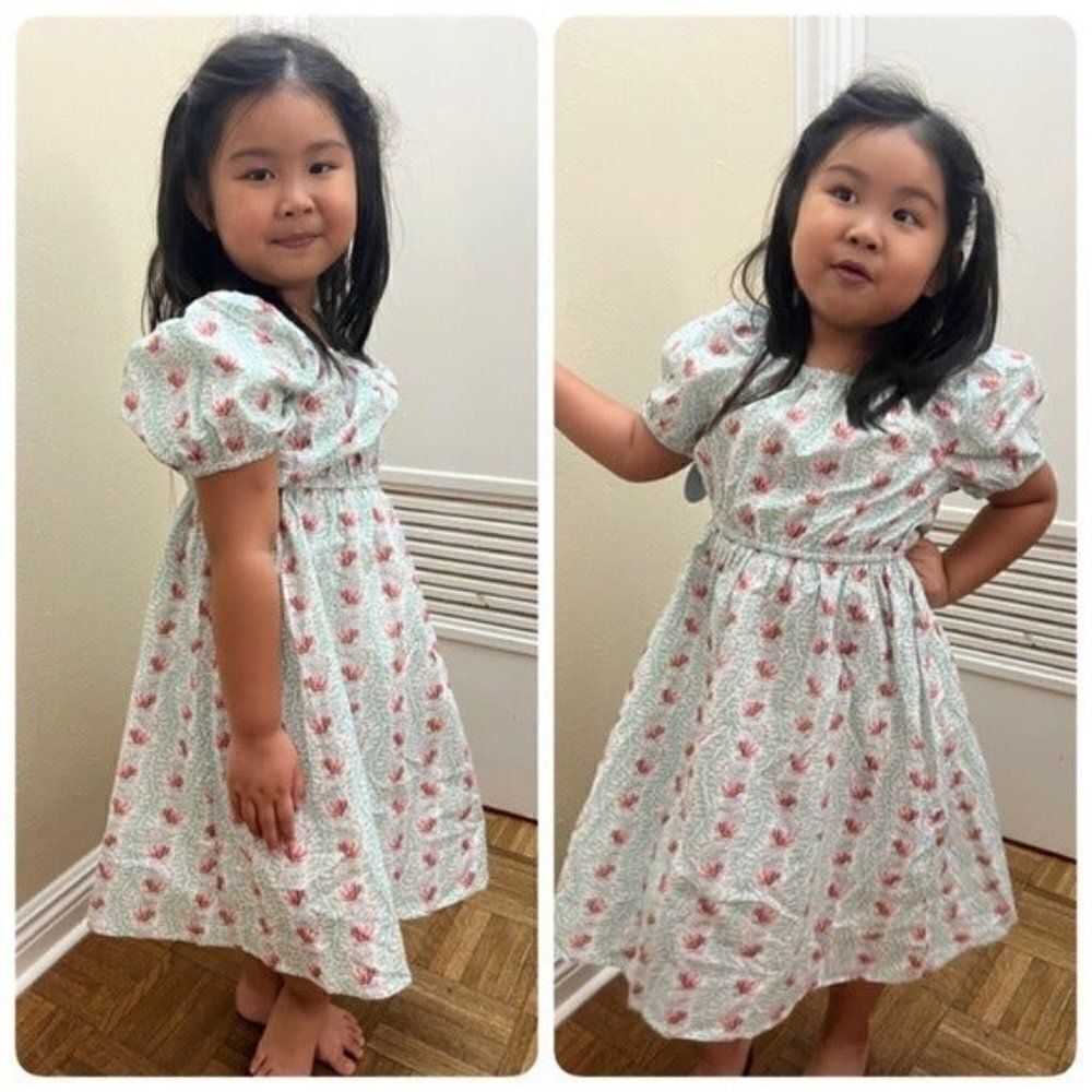 Hill House 5/6 yrs The Tiny Sienna Dress Trailing Vine Multi Cotton